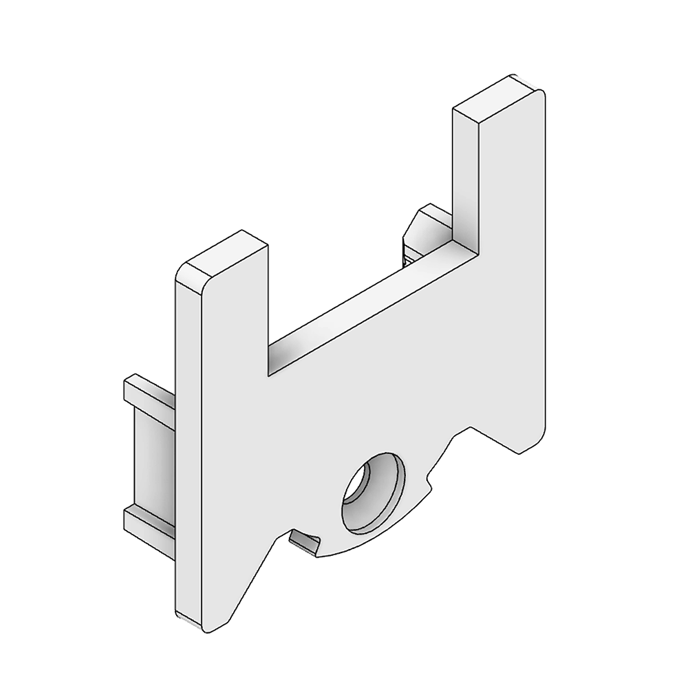 79D-004 MODULAR SOLUTION ROLLER TRACK PART<BR>40MM WIDE ROLLER TRACK END CAP