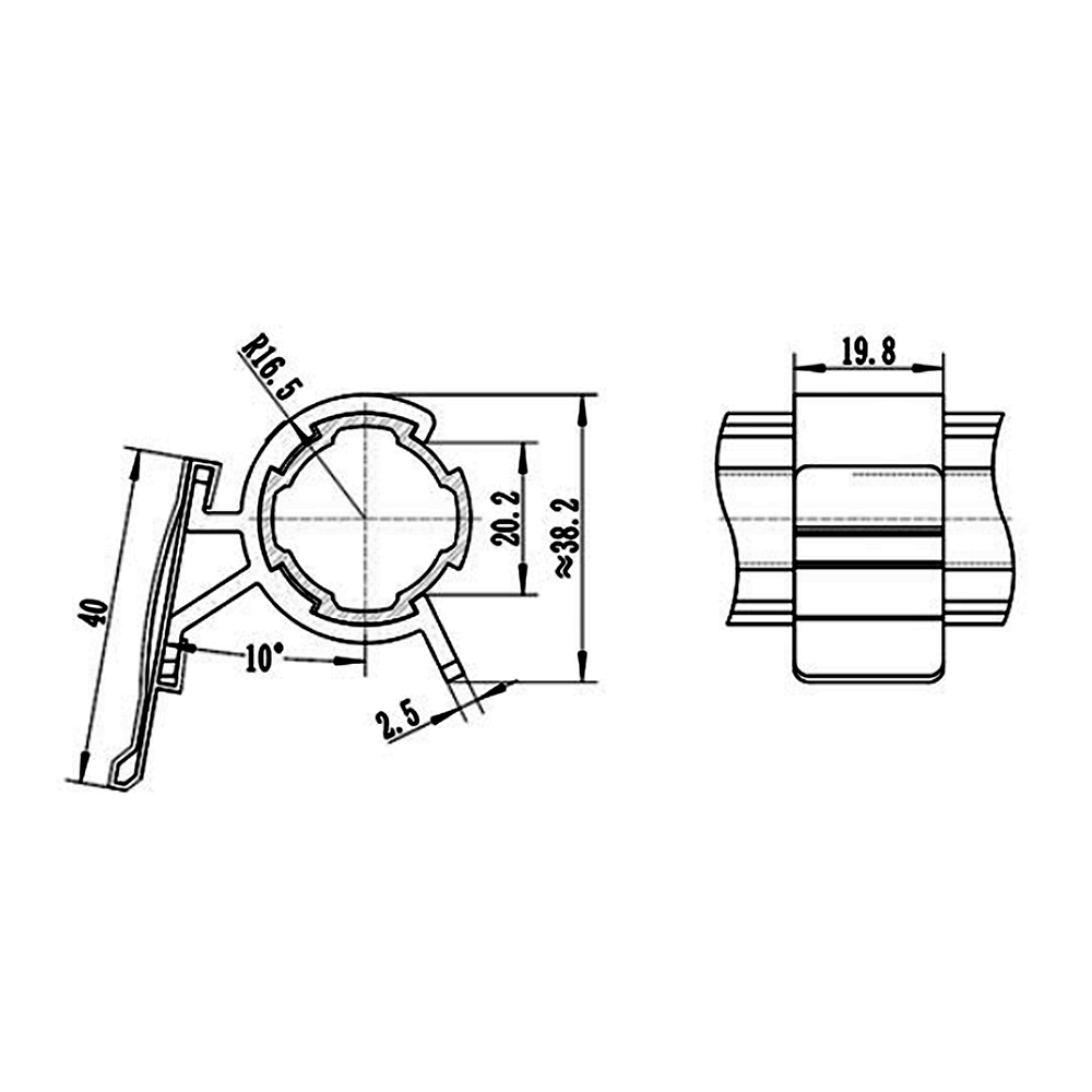 79D-101-0 MODULAR SOLUTION D28 CLIP ON PART<BR>PLASTIC SIGN BOARD WORK WITH (2) #79D-102-0