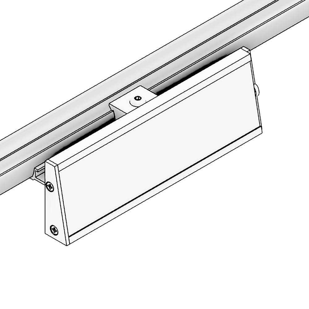 79D-103-0 MODULAR SOLUTION D28 CLIP ON PART<BR>160MM LONG ALUMINUM SIGN BOARD