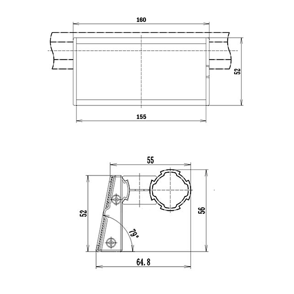 79D-103-0 MODULAR SOLUTION D28 CLIP ON PART<BR>160MM LONG ALUMINUM SIGN BOARD