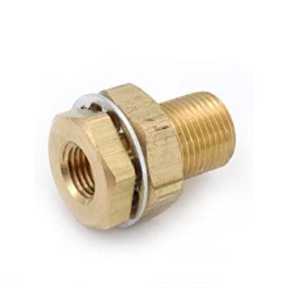 129A-D ANDERSON BRASS FITTING<BR>1/2" NPT FEMALE BULKHEAD COUPLER