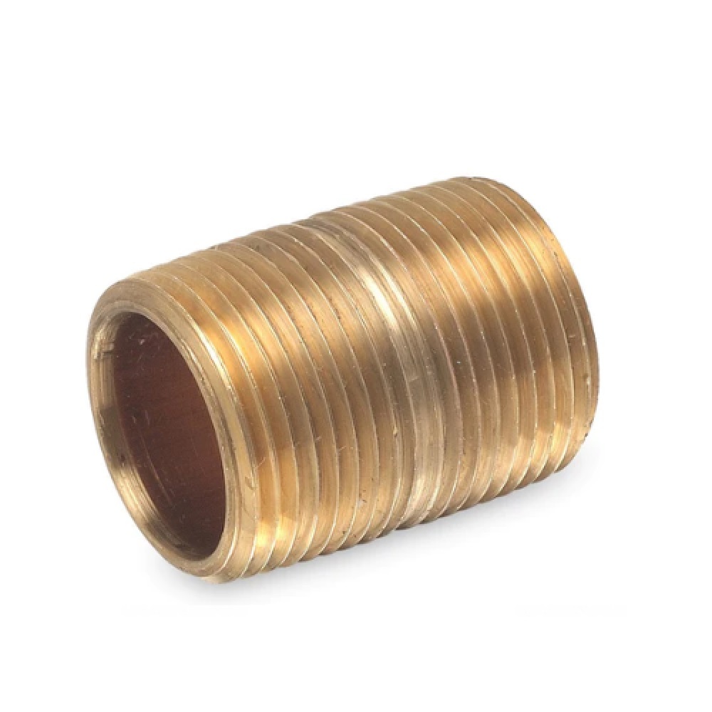 112A-E ANDERSON BRASS FITTING<BR>3/4" NPT MALE CLOSE NIPPLE