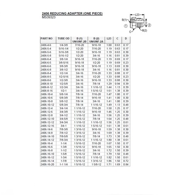 2406-16-08 AIR-WAY STEEL FITTING<BR>1/2" 37DEG JIC MALE X 1" 37DEG JIC FEMALE BUSHING