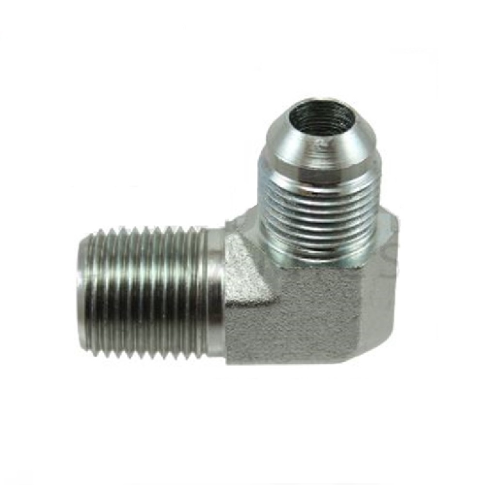 2501-06-04FG AIR-WAY STEEL FITTING<BR>1/4" NPT MALE X 3/8" 37DEG JIC MALE ELBOW (FORGED)