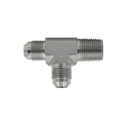 2605-08-08-08 AIR-WAY STEEL FITTING<BR>1/2" NPT MALE X 1/2" 37DEG JIC MALE RUN TEE