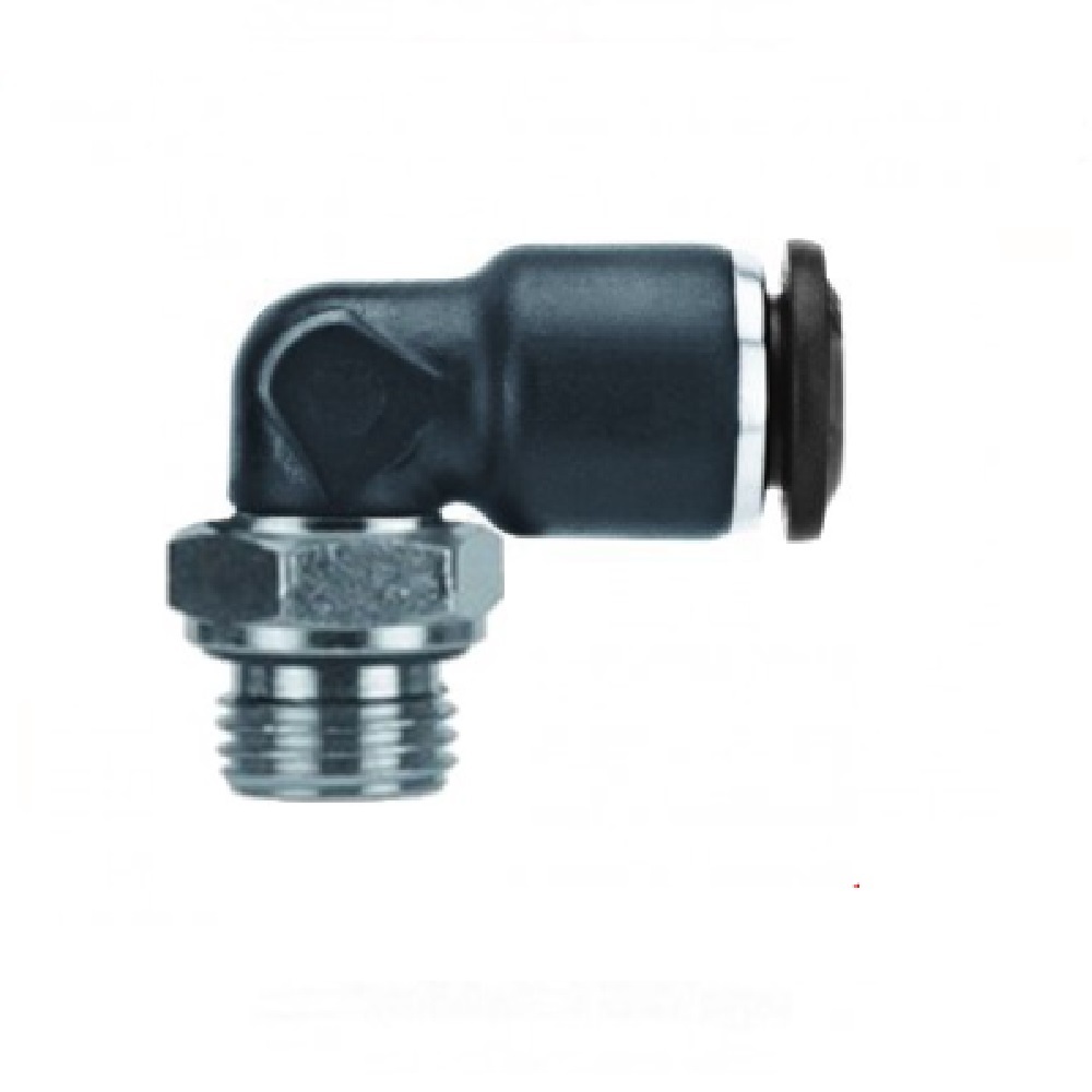 55115-6-M5 AIGNEP PLASTIC PUSH-IN FITTING<BR>6MM TUBE X M5 ELBOW (SHORT)