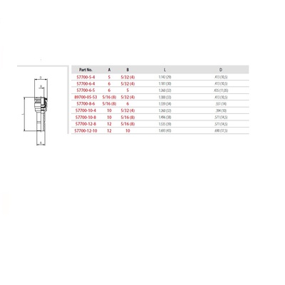 57700-6-4 AIGNEP NP BRASS PUSH-IN FITTING<BR>4MM TUBE X 6MM PLUG-IN REDUCER