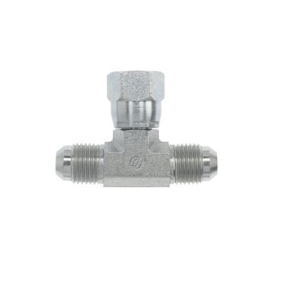 6600-08-08-08FG AIR-WAY STEEL FITTING<BR>1/2" 37DEG JIC MALE/FEMALE RUN TEE