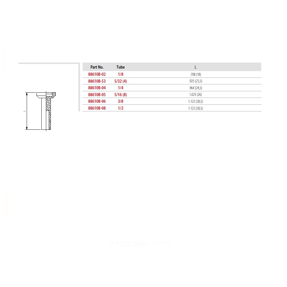 88610B-04 AIGNEP PLASTIC PUSH-IN FITTING<BR>1/4" TUBE PLUG