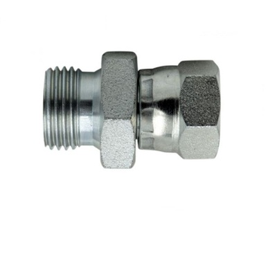 9021-08-12 ADAPT-ALL STEEL FITTING<BR>1/2" G MALE X 3/4" 37DEG JIC FEMALE HEX SWIVEL ADAPTER