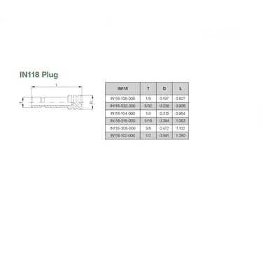 IN118-102-000 NUMATICS/AVENTICS NP BRASS PUSH-IN FITTING<BR>1/2" TUBE PLUG