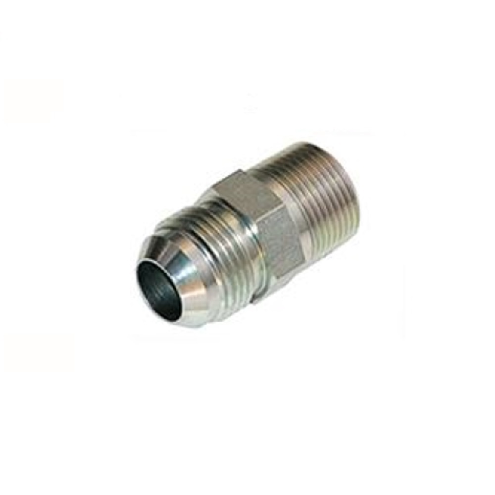 2404-06-02 AIR-WAY STEEL FITTING<BR>1/8" NPT MALE X 3/8" 37DEG JIC MALE HEX NIPPLE