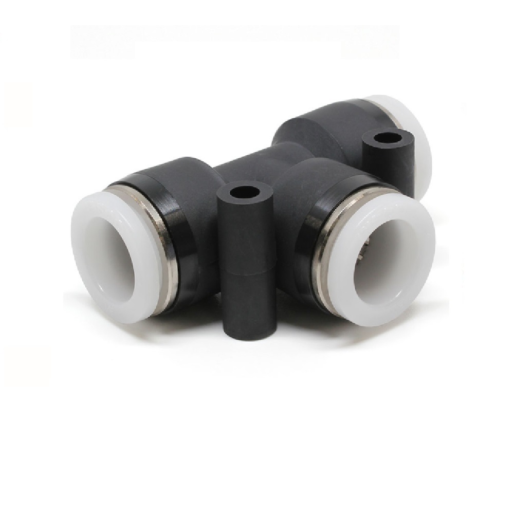 PE3/8 PISCO PLASTIC PUSH-IN FITTING<BR>3/8" TUBE UNION TEE