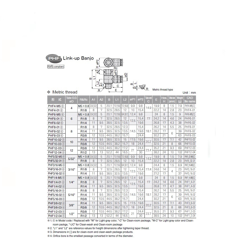 PHF8-02 PISCO PLASTIC PUSH-IN FITTING<BR>8MM TUBE X 1/4" BSPT MALE/FEMALE UNIVERSAL ELBOW