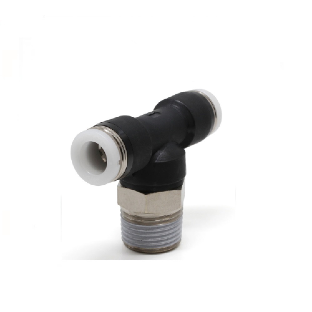 PB1/4-02 PISCO PLASTIC PUSH-IN FITTING<BR>1/4" TUBE X 1/4" BSPT MALE BRANCH TEE
