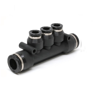 PKG6-4 PISCO PLASTIC MANIFOLD PUSH-IN FITTING<BR>6MM TUBE(2) X 4MM TUBE(3) TRIPLE UNION BRANCH