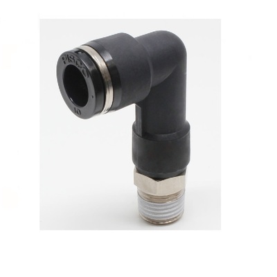 PLL10-03 PISCO PLASTIC PUSH-IN FITTING<BR>10MM TUBE X 3/8" BSPT MALE EXT ELBOW