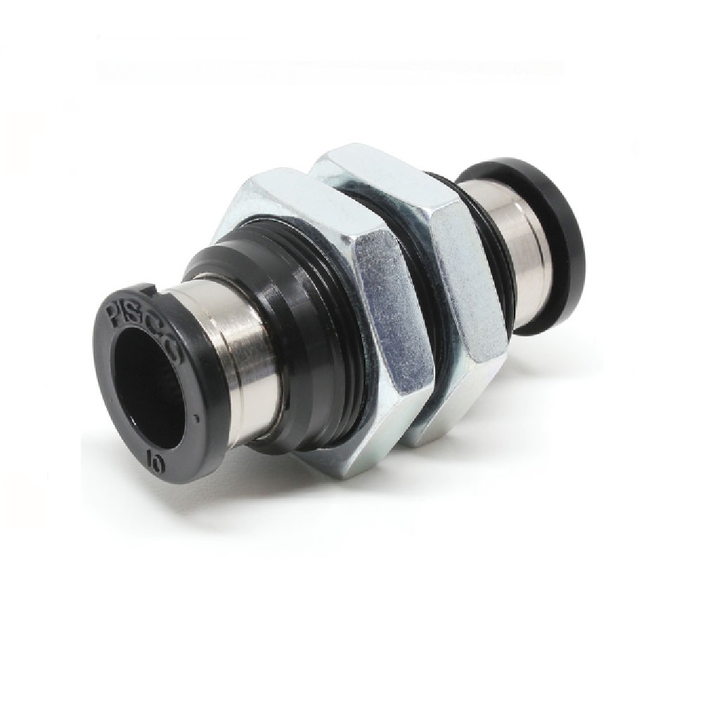 PM8 PISCO PISCO PLASTIC PUSH-IN FITTING<BR>8MM TUBE UNION BULKHEAD