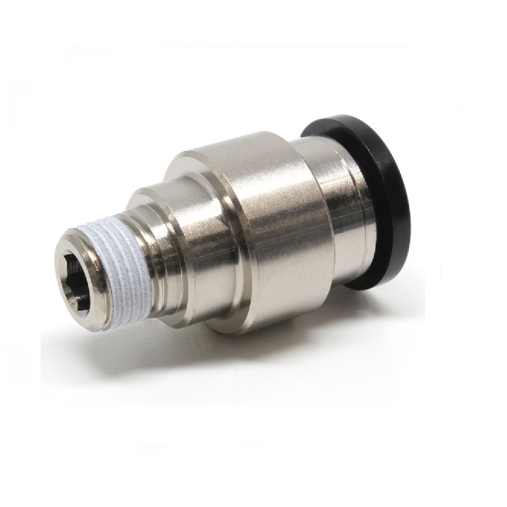 POC10-01 PISCO PLASTIC PUSH-IN FITTING<BR>10MM TUBE X 1/8" BSPT MALE (INNER HEX)