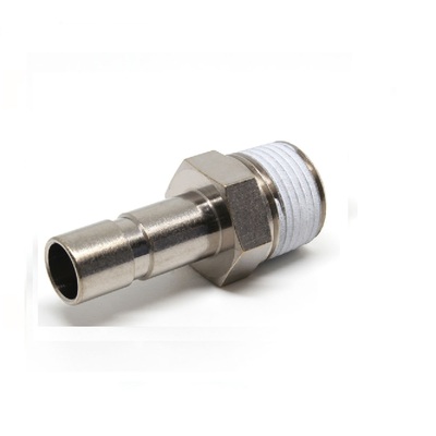 PTJ6-M5 PISCO NP BRASS PUSH-IN FITTING<BR>M5 MALE X 6MM PLUG-IN STEM