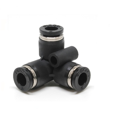 PVU8 PISCO PLASTIC PUSH-IN FITTING<BR>8MM TUBE UNION TRIPOD ELBOW