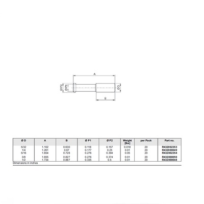 R432002354 NUMATICS/AVENTICS PLASTIC PUSH-IN FITTING<BR>5/16" TUBE PLUG (OVAL)