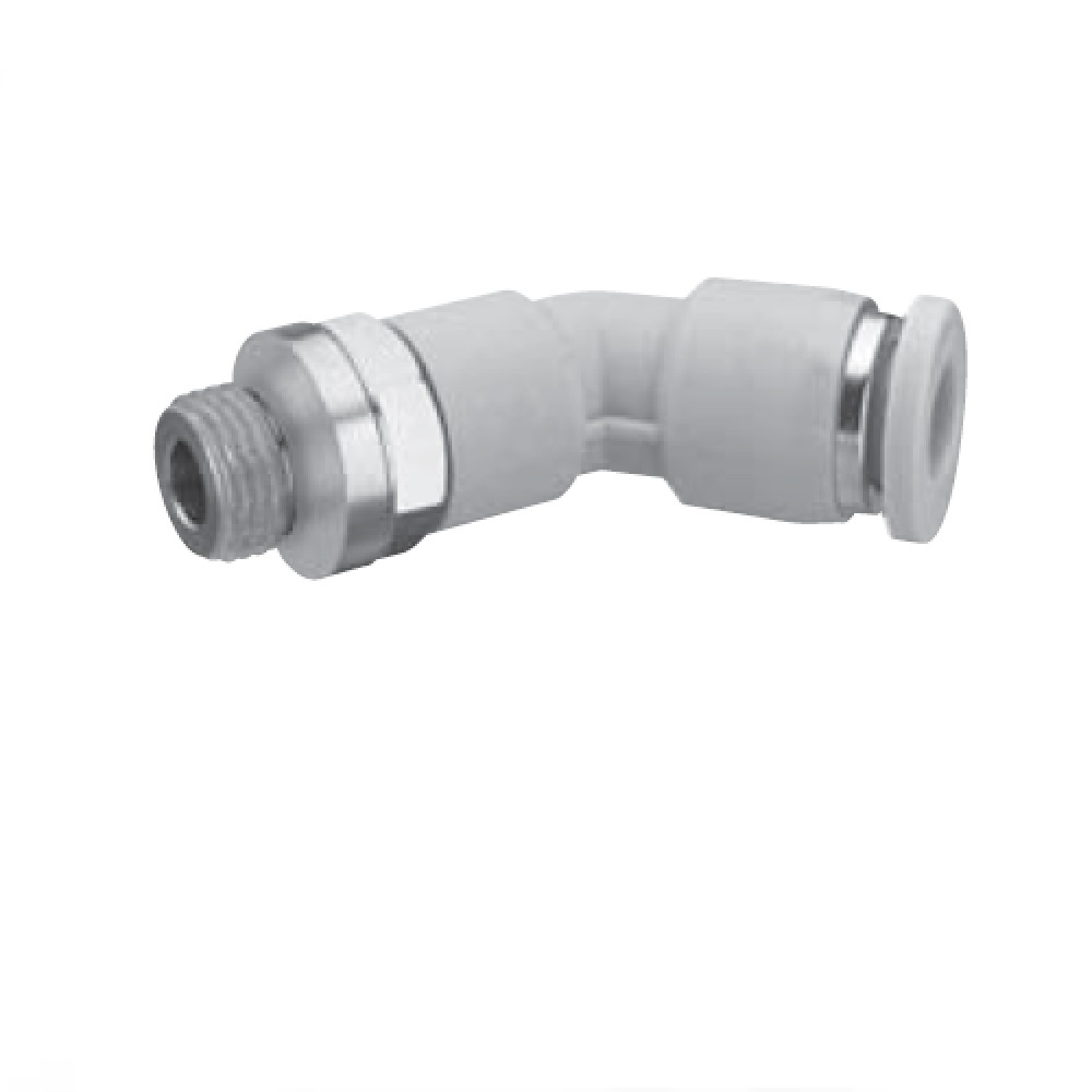 R432000295 NUMATICS/AVENTICS PLASTIC PUSH-IN FITTING<BR>5/16" TUBE X 1/4" NPT MALE ELBOW (OVAL)