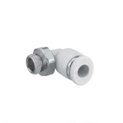 R432002637 NUMATICS/AVENTICS PLASTIC PUSH-IN FITTING<BR>3/8" TUBE X 1/8" UNIV MALE ELBOW (OVAL)