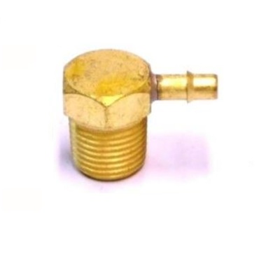 10LB2 1/2 MEM-CO BRASS FITTING<BR>10/32" UNF MALE X 3/32" BARB ELBOW