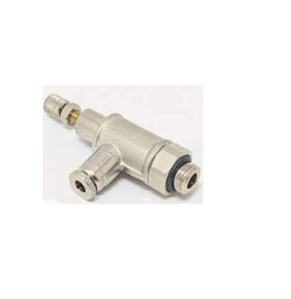 INB136C-516-021 NUMATICS/AVENTICS NP BRASS FLOW CONTROL<BR>5/16" TUBE X 1/4" NPT MALE METER OUT, KNOB ADJ