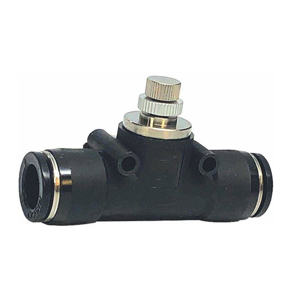 JSMU10 PISCO PLASTIC FLOW CONTROL<BR>10MM TUBE INLINE, KNOB ADJ