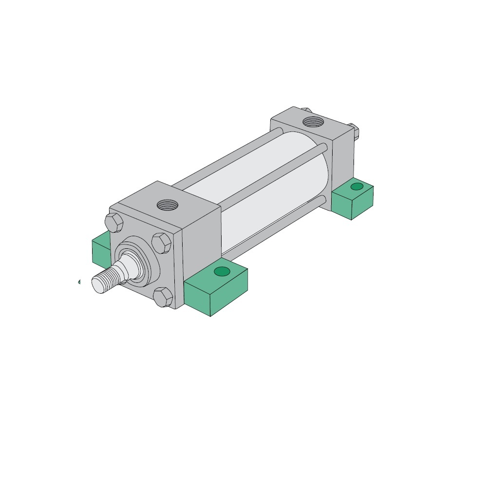 S2AK-05A1D-CAA2 | NUMATICS/AVENTICS NFPA CYLINDER<BR>A SERIES 1 1/2" BORE  5" STROKE, FOOT MNT, H/C CUSH, MAGNET | The Pneumatic Store