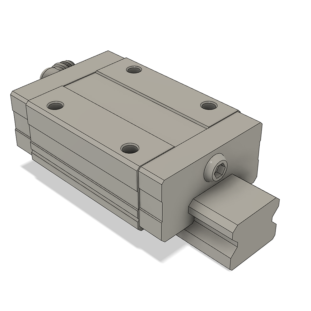 LSD15HN1X220S20BN-M4 AIRTAC LOW PROFILE RAIL ASSEMBLY<br>LSD 15MM, SQUARE MOUNT, NORMAL BODY, RAIL L = 220MM, LIGHT PRELOAD, NORMAL ACCURACY, QTY: 1 BLOCK