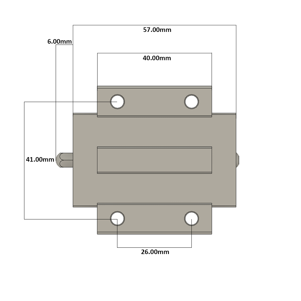 LSD15BK-F1N-H-B-M4 AIRTAC LOW PROFILE RAIL BEARING<br>LSD 15MM SERIES, HIGH ACCURACY WITH LIGHT PRELOAD (B), TOP MOUNTING FLANGE - NORMAL BODY