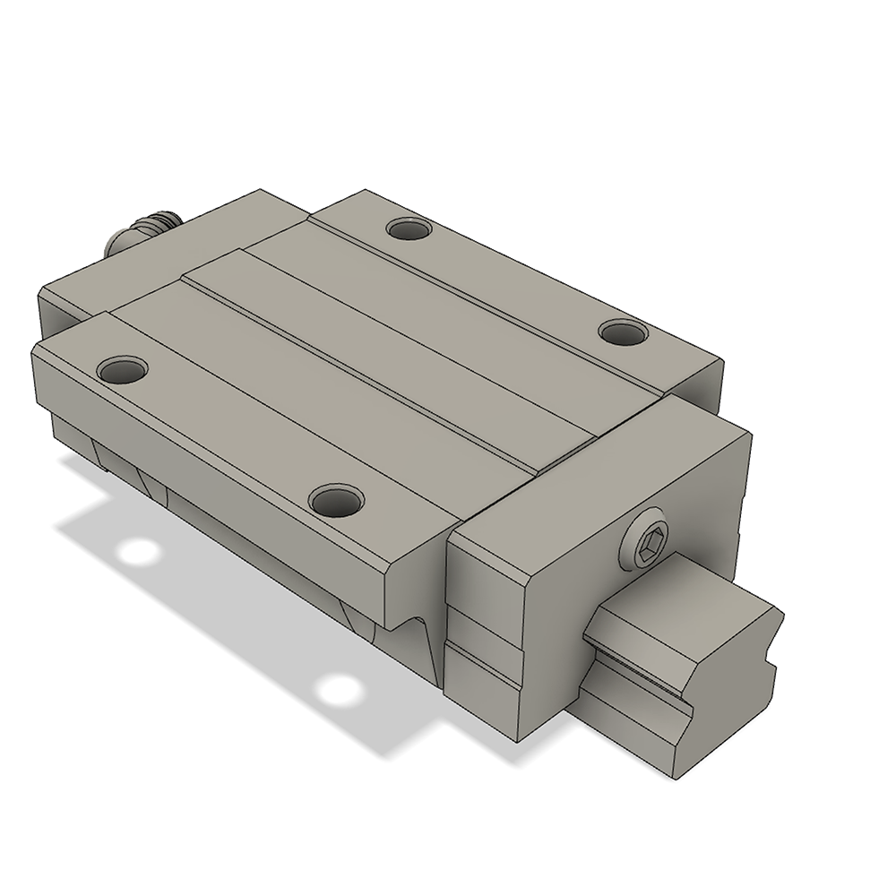 LSH25F2L1X1240S20CN-M6 AIRTAC PROFILE RAIL ASSEMBLY<br>LSH 25MM NORMAL ACCURACY, MEDIUM PRELOAD, BOTTOM MOUNTING FLANGE - LONG BLOCK, RAIL L = 1240MM QTY: 1 BLOCK