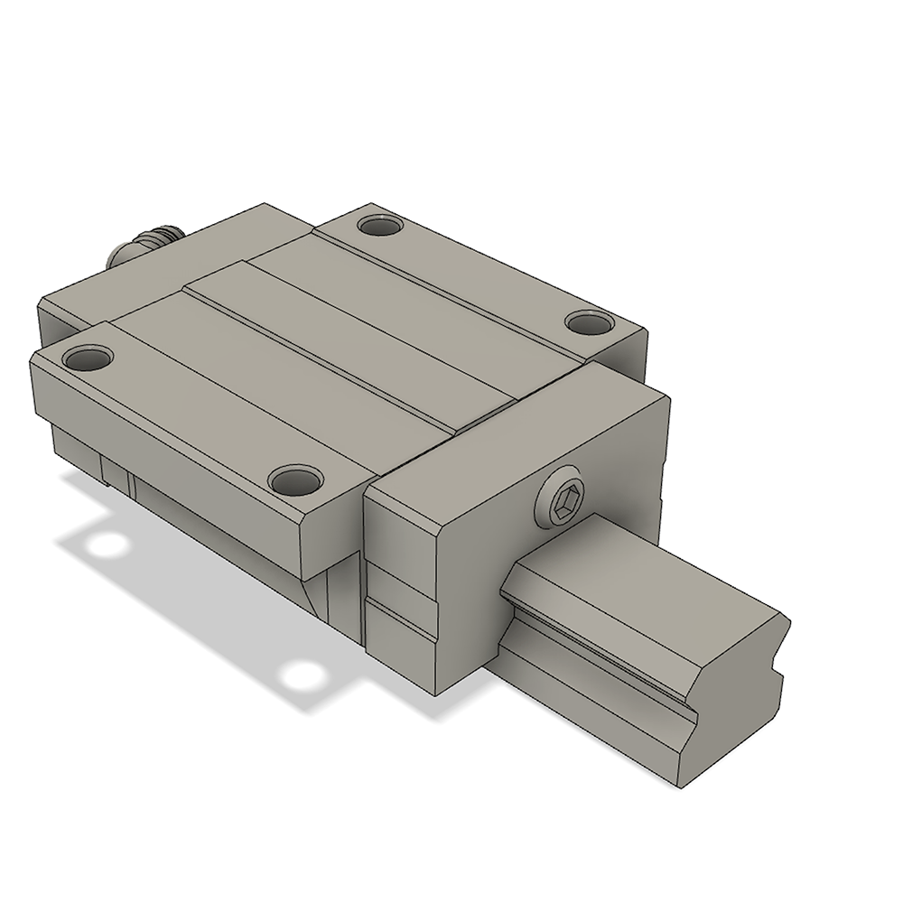 LSH15F2N2X220S20BN-M4 AIRTAC PROFILE RAIL ASSEMBLY<br>LSH 15MM NORMAL ACCURACY, LIGHT PRELOAD, BOTTOM MOUNTING FLANGE - STANDARD BLOCK, RAIL L = 220MM QTY: 2 BLOCKS