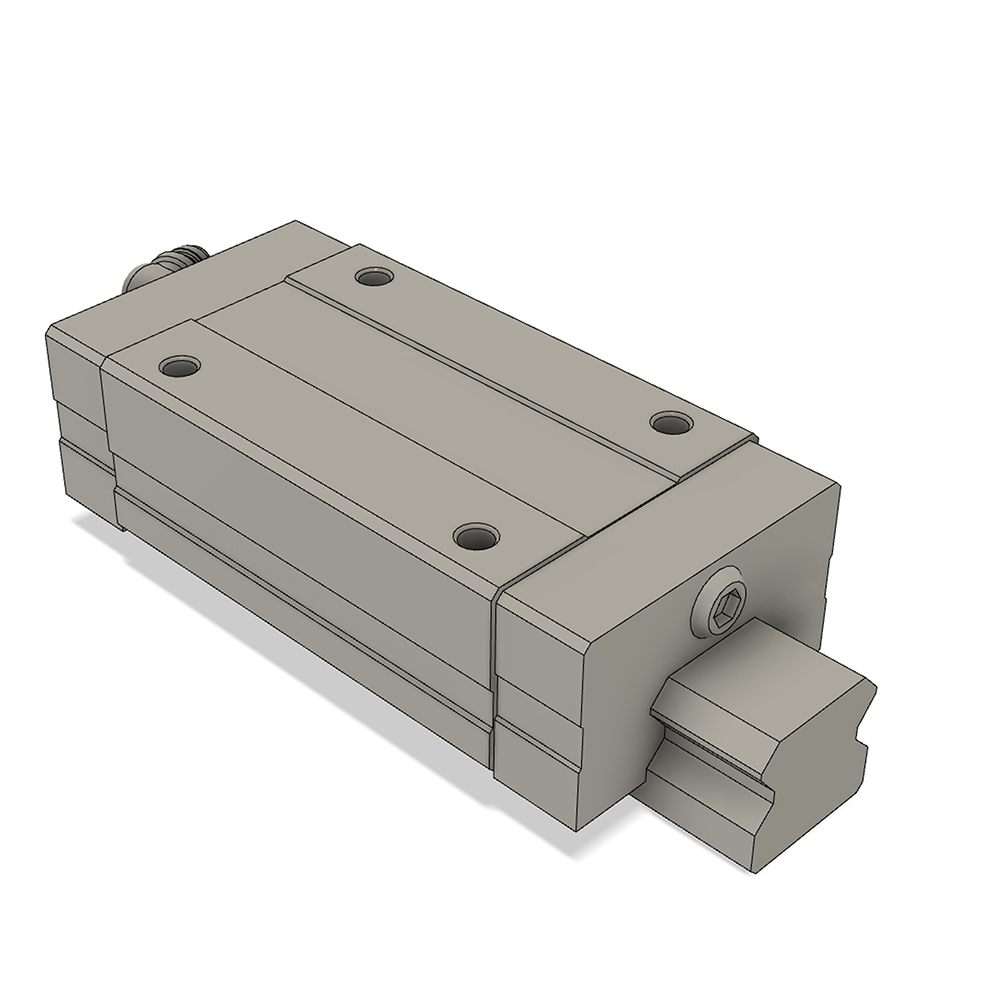 LSH25HL1X460S20AN-M6 AIRTAC PROFILE RAIL ASSEMBLY<br>LSH 25MM NORMAL ACCURACY, NO PRELOAD, STANDARD SQUARE MOUNT - LONG BLOCK, RAIL L = 460MM QTY: 1 BLOCK