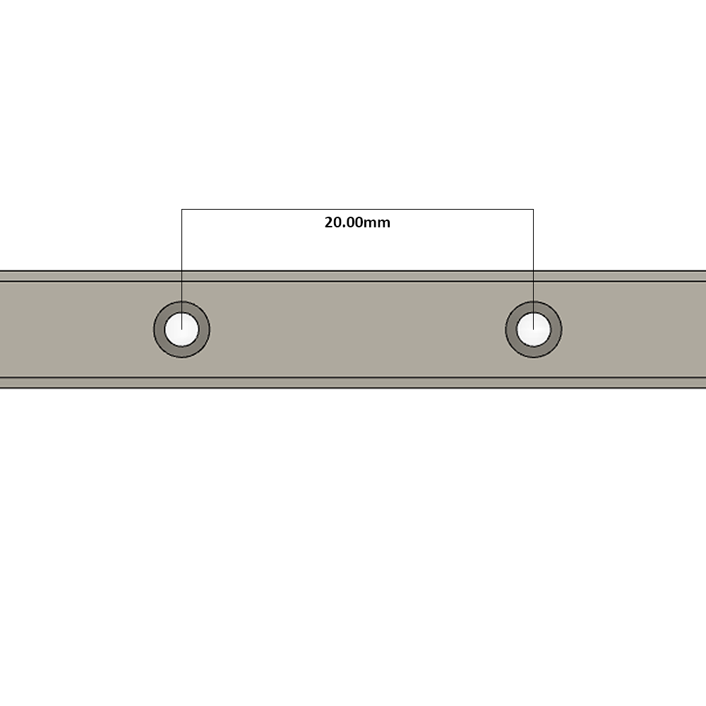 LSD25F1N1X1000S20AN-M6 AIRTAC LOW PROFILE RAIL ASSEMBLY<br>LSD 25MM TOP MOUNT FLANGE L = 1000MM