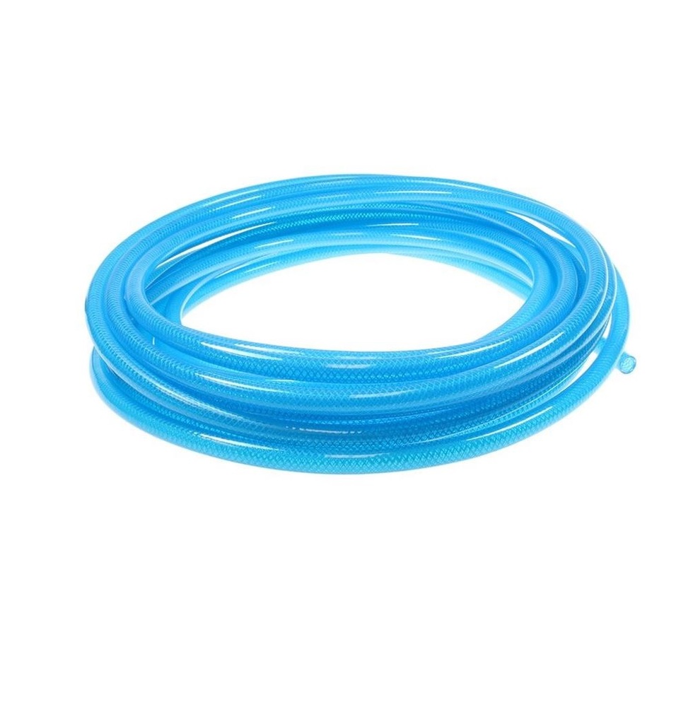 PFE6025T COILHOSE COIL<BR>PU BRAIDED 9/16" X 3/8" 25' CLEAR BLUE