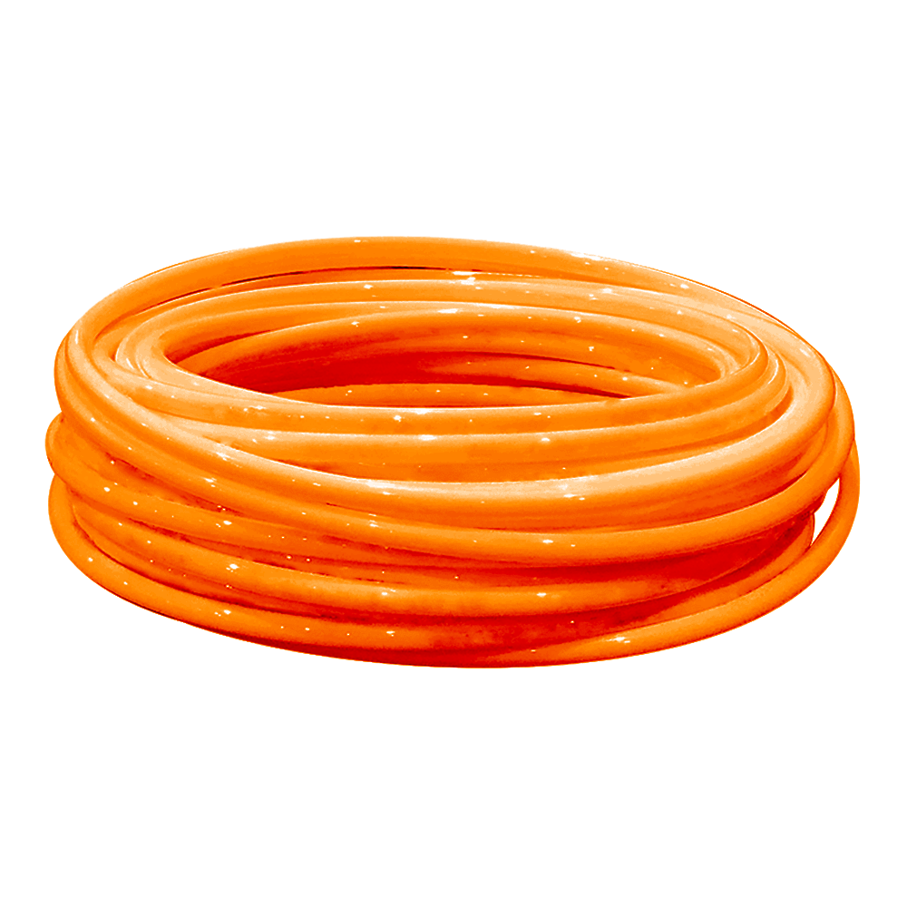 1J-242-09 FREELIN-WADE TUBING<BR>NYLON 6MM X 4MM 100' ORANGE