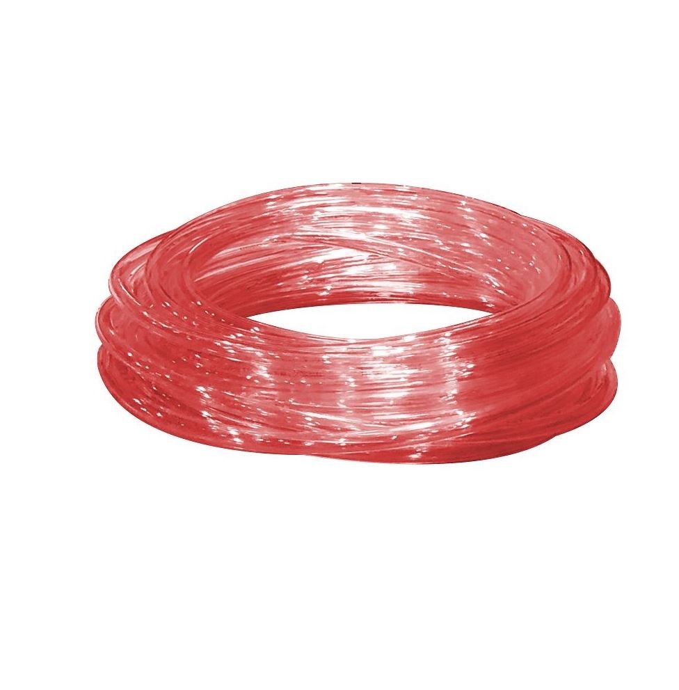 FLEX-8M-CR-100 FLEX TUBING<BR>PU 8MM X 5MM 100' CLEAR RED (95A)
