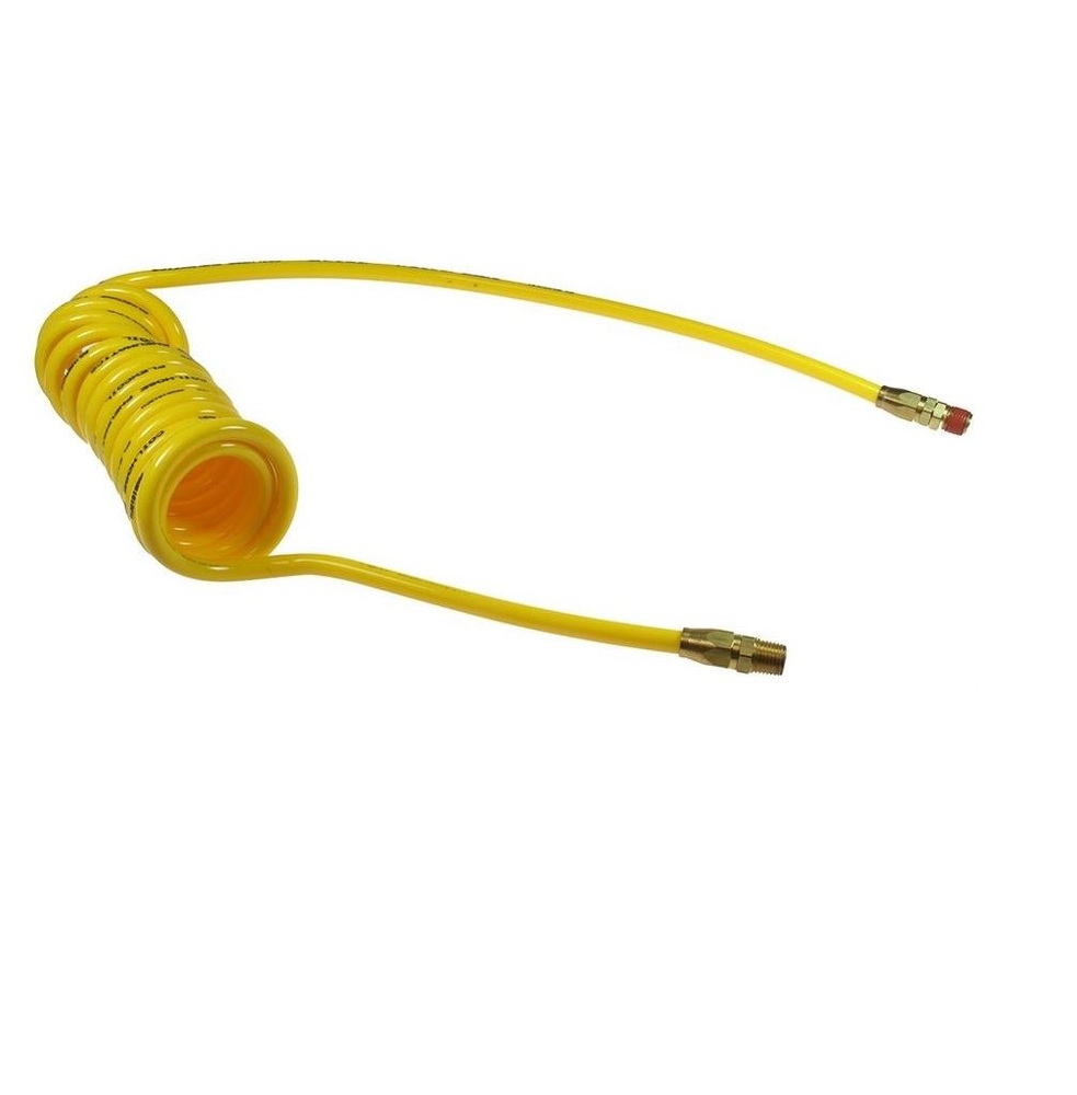 PR14-10A-Y COILHOSE COIL<BR>PU 3/8" OD 8' WL YELLOW W/1/4" NPT FTNS (RGD/SWL)