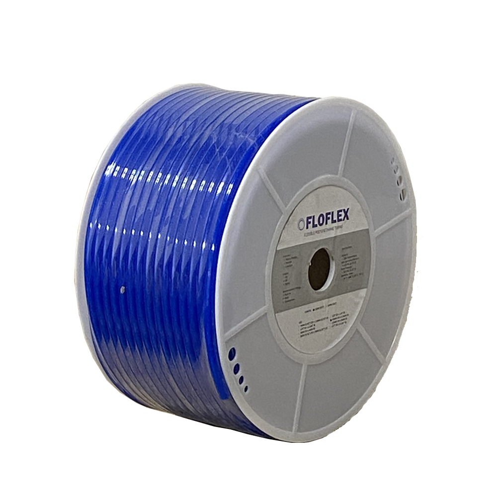 FLEX-14-NB-200M BLUE POLYURETHANE TUBE<BR>1/4" OUTER DIAMETER X 0.17" INNER DIAMETER X 200 METER LENGTH