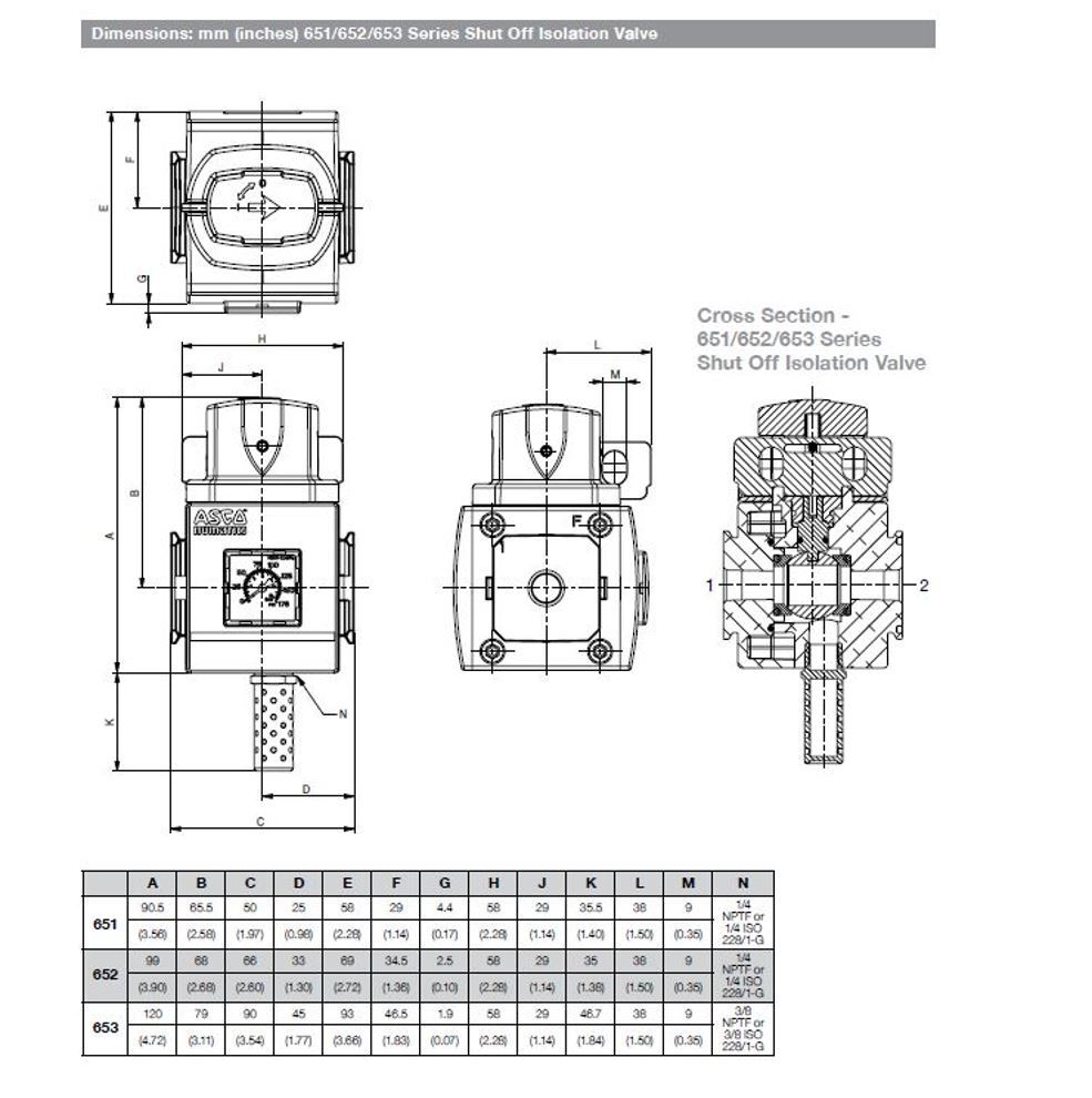 8653A3M05012300 NUMATICS/AVENTICS SHUT-OFF VALVE<BR>653 SERIES 3/2 3/4" NPT, 3/8" NPT EXHAUST (REVERSE FLOW)