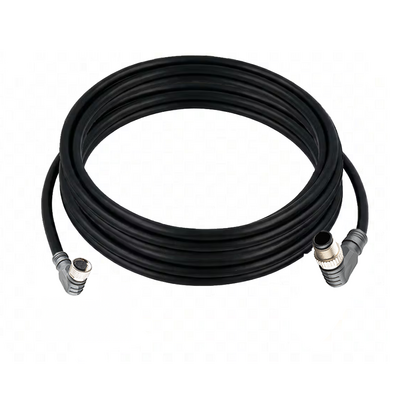 CBO8.4-5.22-CB12.4/P ELCO DOUBLE ENDED PATCH CABLE 4 PIN M8 X M12 F/M ELBOW 5M PUR BLACK 24 AWG