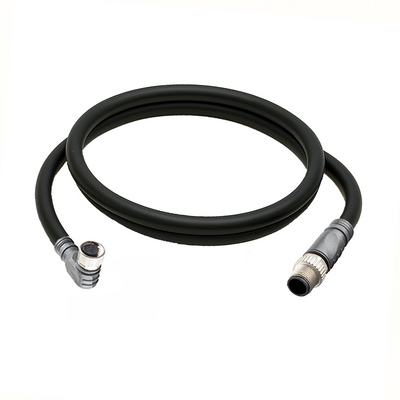 CBO8.4-1.22-C12.4/P ELCO DOUBLE ENDED PATCH CABLE 4 PIN M8 X M12 F/M ELB/STR 1M PUR BLACK 24 AWG