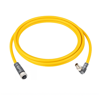 CO12.3-2.23-CB8.3/P ELCO DOUBLE ENDED PATCH CABLE 3 PIN M12 X M8 F/M STR/ELB 2M PUR YELLOW 24 AWG
