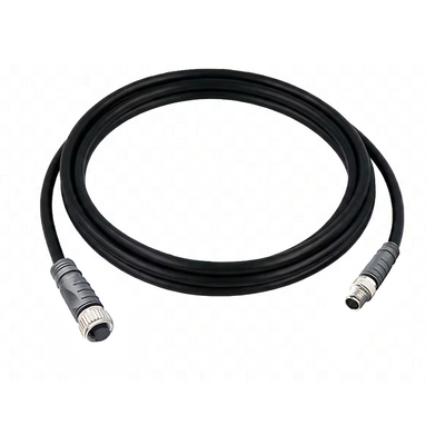 CO12.4-2.22-C8.4/P ELCO DOUBLE ENDED PATCH CABLE 4 PIN M12 X M8 F/M STRAIGHT 2M PUR BLACK 24 AWG