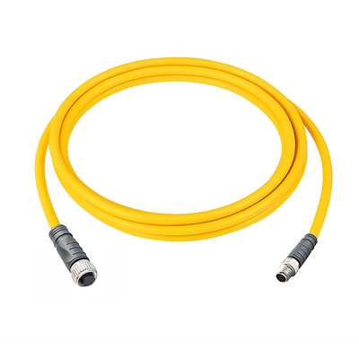 CO12.3-2.23-C8.3/P ELCO DOUBLE ENDED PATCH CABLE 3 PIN M12 X M8 F/M STRAIGHT 2M PUR YELLOW 24 AWG