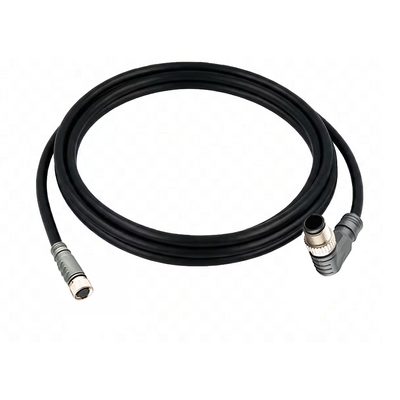 CO8.4-2.22-CB12.4/P ELCO DOUBLE ENDED PATCH CABLE 4 PIN M8 X M12 F/M STR/ELB 2M PUR BLACK 24 AWG
